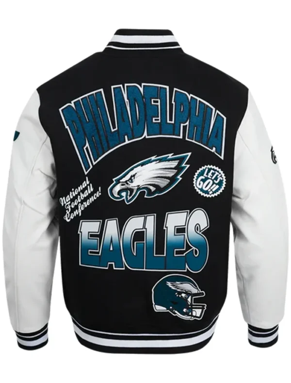 Philadelphia Eagles Wool Varsity Jacket Back