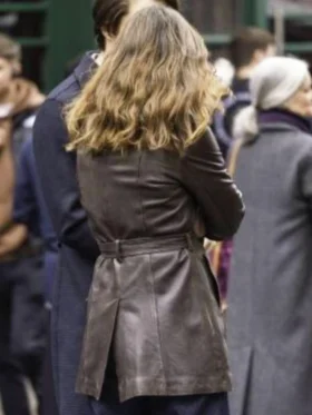 Purchase Black Doves S01 Helen Webb Brown Leather Coat