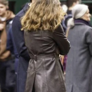 Purchase Black Doves S01 Helen Webb Brown Leather Coat
