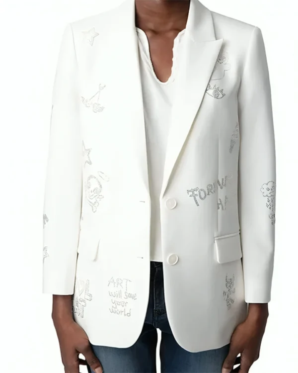 Purchase Elsbeth S02 White Embellished Blazer