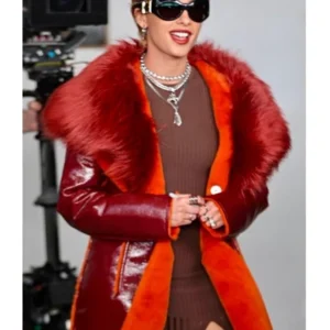 Purchase Smile 2 Naomi Scott Shearling Leather Trench Coat