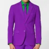 Purple Prince Mens 2 Piece Slim Fit Suit
