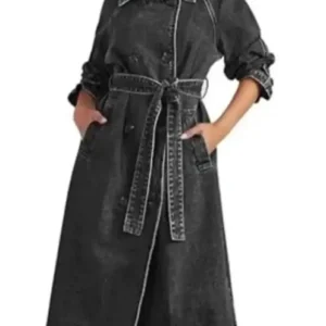 Queenie Dionne Brown Denim Coat