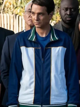 Ralph Macchio Cobra Kai S05 Blue Jacket
