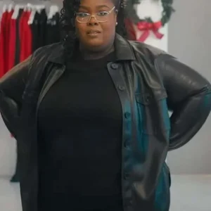 Raven Goodwin Style Me for Christmas Black Leather Jacket