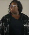 Raven Goodwin Style Me for Christmas Black Leather Jacket For Sale