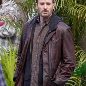 Red One Jack OMalley Brown Leather Jacket For Sale