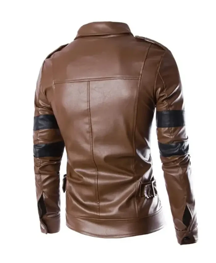 Resident Evil 6 Brown Leather Jacket