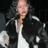 Rihanna Cow Print Fall Trend Jacket Front