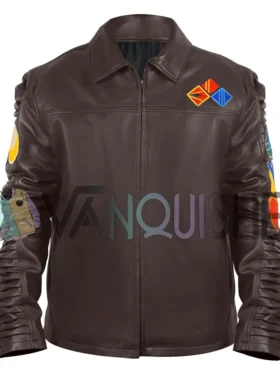Sabine Wren Ahsoka Cropped Brown Leather Jacket front