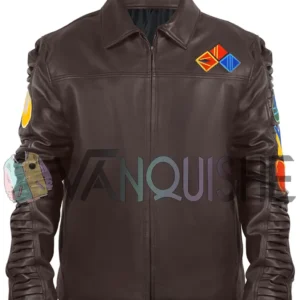 Sabine Wren Ahsoka Cropped Brown Leather Jacket front