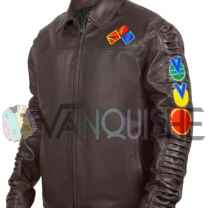 Sabine Wren Ahsoka Cropped Brown Leather Jacket left