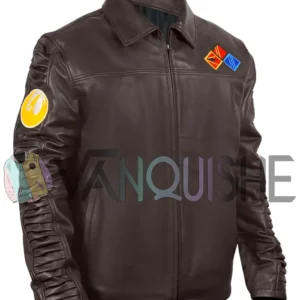 Sabine Wren Ahsoka Cropped Brown Leather Jacket right