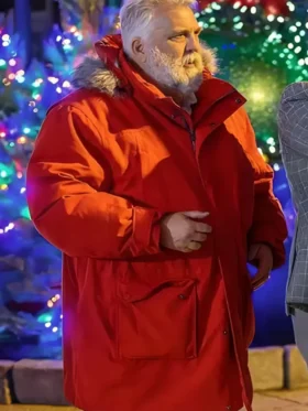 Saint Nick Of Bethlehem Daniel Roebuck Red Hooded Jacket