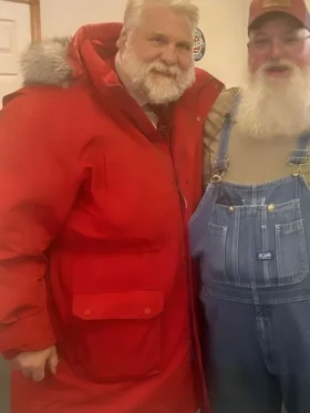 Saint Nick Of Bethlehem Daniel Roebuck Red Hooded Jacket For Sale