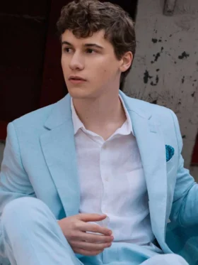 Sam Nivola The Perfect Couple Blue Blazer For Sale