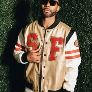 San Francisco 49ers Metallic Bomber Jacket