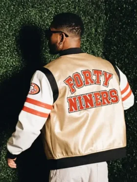 San Francisco 49ers Metallic Bomber Jacket For Sale