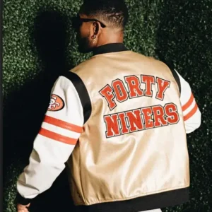 San Francisco 49ers Metallic Bomber Jacket For Sale