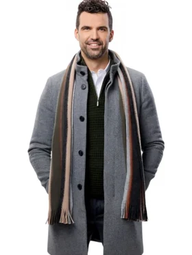 Santa Tell Me Benjamin Ayres Grey Coat