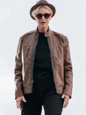 Sazz Pataki Only Murders in the Building S04 Brown Jacket