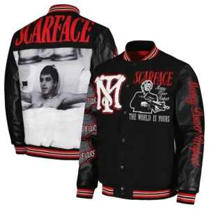 Scarface The World Is Yours Black Varsity Jacket