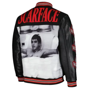 Scarface The World Is Yours Black Varsity Jacket Back