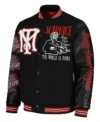 Scarface The World Is Yours Black Varsity Jacket Front