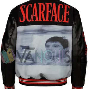 Scarface The World Is Yours Black Wool Varsity Jacket back
