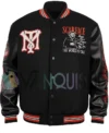 Scarface The World Is Yours Black Wool Varsity Jacket front