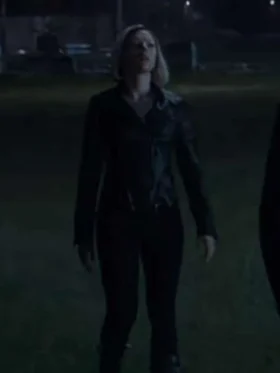 Scarlett Johansson Avengers Endgame Black Leather Jacket
