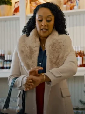 Scouting For Christmas Angela Shearling Coat