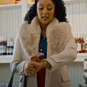 Scouting For Christmas Angela Shearling Coat