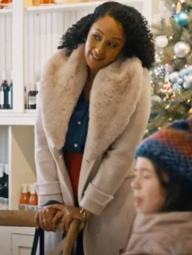 Scouting For Christmas Angela Shearling Coat For Sale