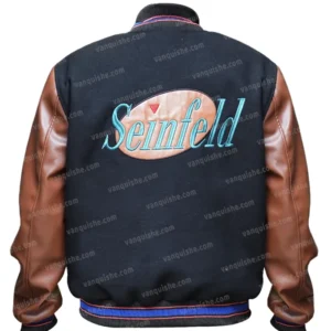 Seinfeld Brown And Black Bomber Jacket Back