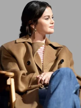 Selena Gomez Emilia Perez Brown Coat
