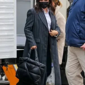 Selena Gomez Only Murders In The Building Pinstripe Coat