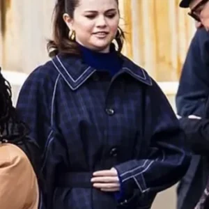 Selena Gomez Only Murders in the Building Blue Wool Coat For Sale