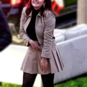 Selena Gomez Only Murders in the Building Grey Cropped Jacket For Sale