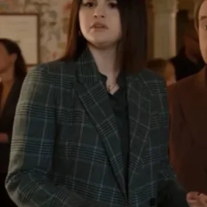 Selena Gomez Only Murders in the Building S02 Plaid Coat