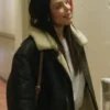 Shop Bethenny Frankel Danger In The Dorm Shearling Leather Jacket