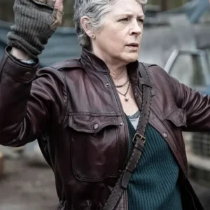Shop Carol Peletier The Walking Dead Daryl Dixon Maroon Jacket