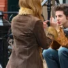 Shop Elle Fanning A Complete Unknown Brown Shearling Jacket