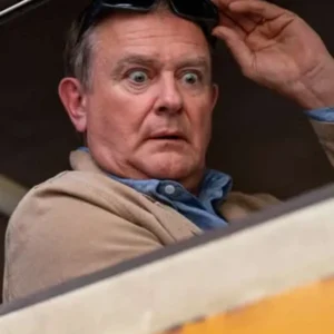 Shop Hugh Bonneville Paddington in Peru Beige Jacket