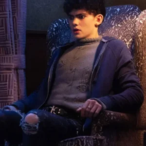 Shop Joe Locke Agatha All Along S01 Blue Jacket