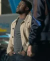 Shop Kevin Hart Lift Beige Cotton Jacket