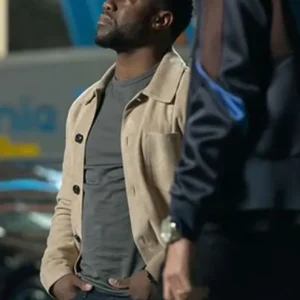 Shop Kevin Hart Lift Beige Cotton Jacket