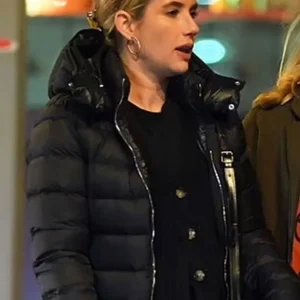 Shop Mary Parker Madame Web Black Puffer Hooded Jacket