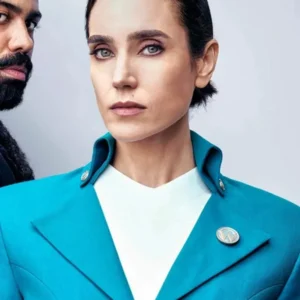 Shop Melanie Cavill Snowpiercer Blue Blazer