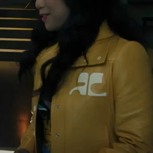 Shop Melody ‘Mel Bayani The Equalizer Yellow Leather Jacket